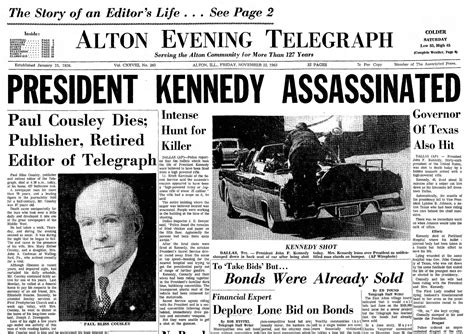 date of death of john f. kennedy