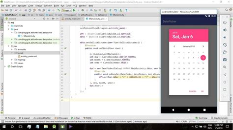 date picker android studio java