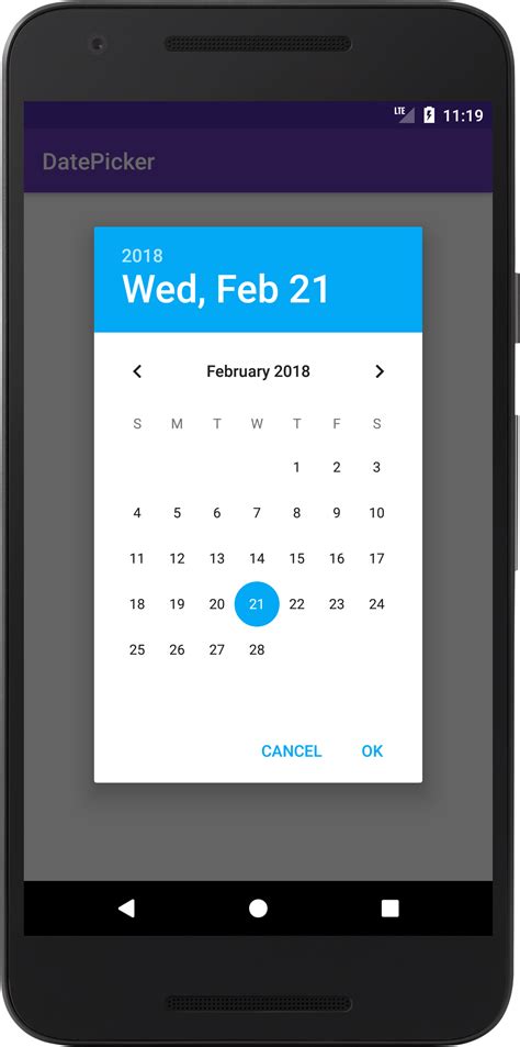 date picker in android java