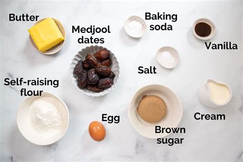 Date Pudding Ingredients