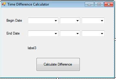 date time difference calculator c#