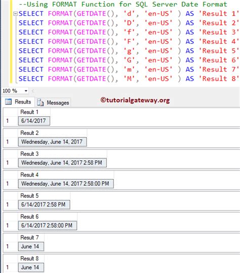 date time format code in sql server