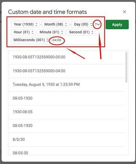 date time format with timezone offset