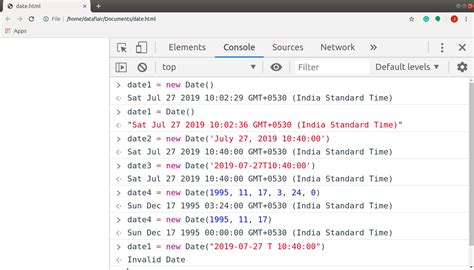date time formats javascript
