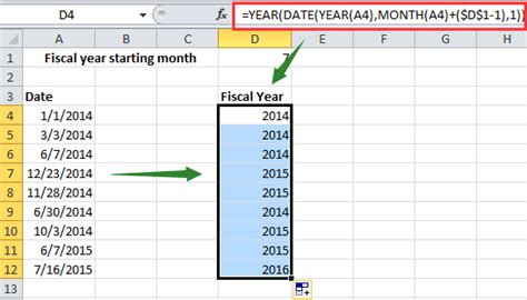 date to financial year in excel