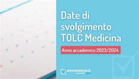 date tolc medicina 2023
