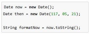date type variable in java