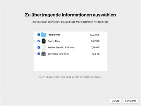 Anleitung Daten vom alten auf einen neuen Mac übertragen