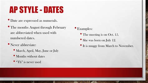 Dates And Years Ap Style