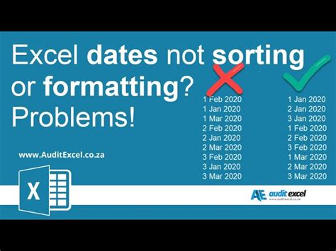 dates not sorting correctly in excel pivot table