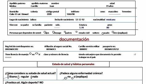 Guia Documentacion Administrativa: FICHA PERSONAL