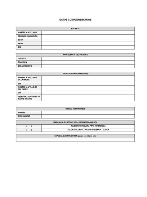 Ficha de Datos Complementarios CDR PDF