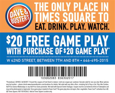 Get The Most Out Of Dave And Busters With  Coupon!