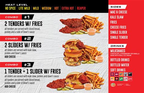 dave's hot chicken menu with prices