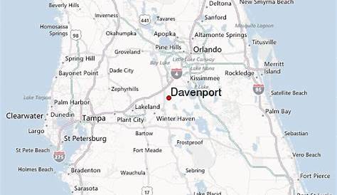 Davenport Fl Usa Elevation Of , FL, USA Topographic Map
