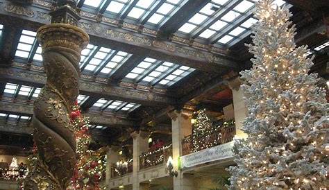 Davenport Hotel Christmas Trees At The In Spokane
