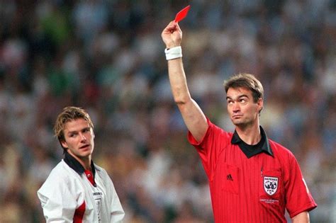 david beckham red card