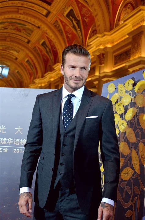 david beckham three piece suit