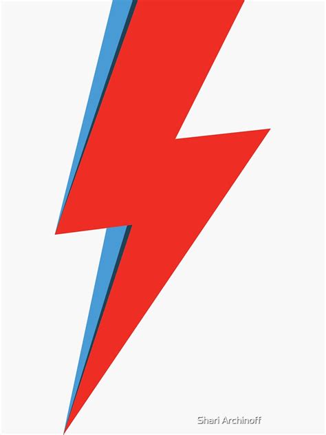 david bowie lightning bolt sticker