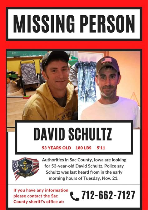 david schultz missing from sac city iowa