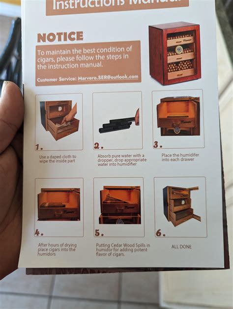 Davidoff Humidor Instructions