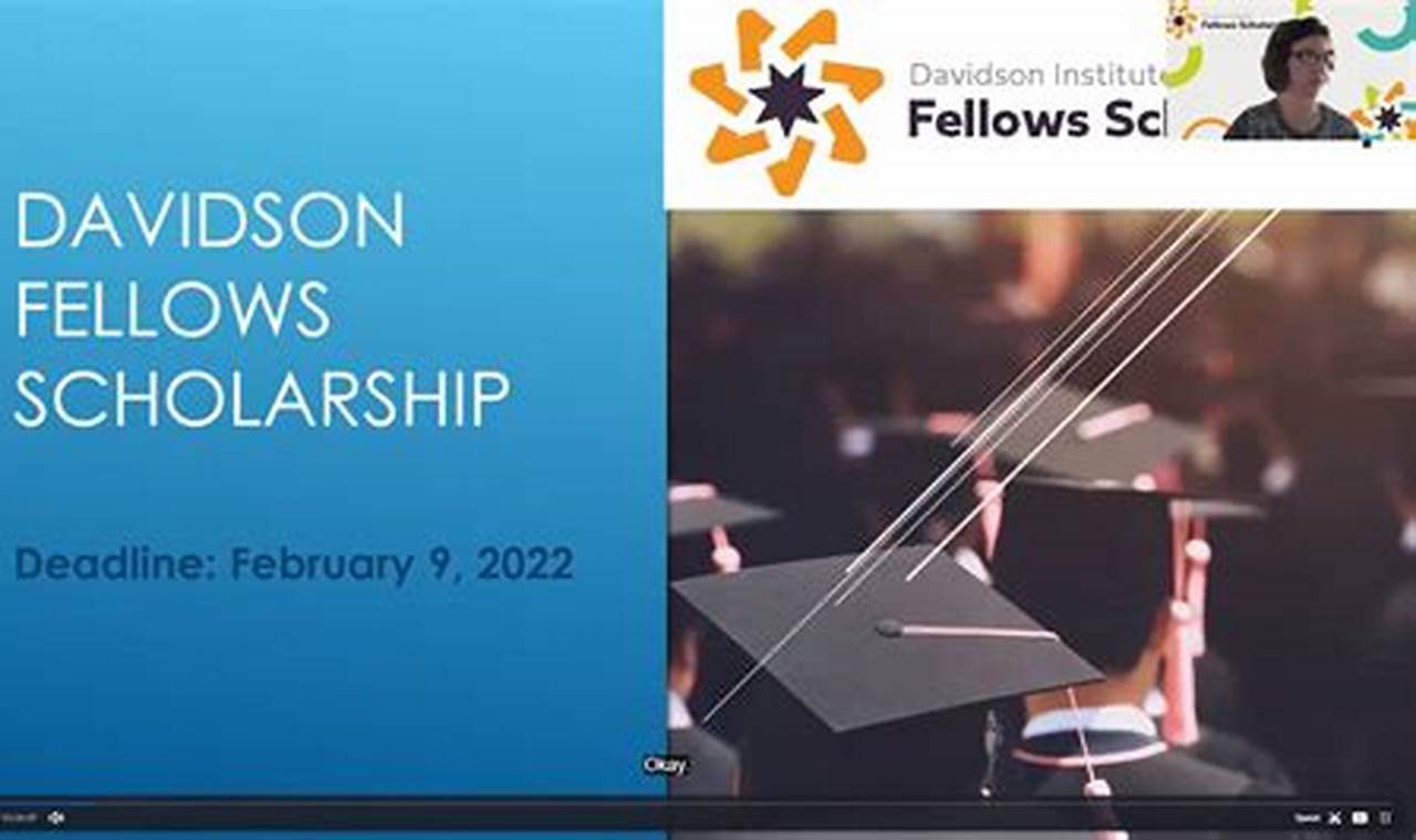 davidson fellows scholarship 2022