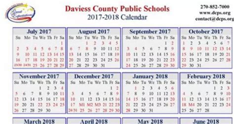 Daviess County Public Schools Calendar