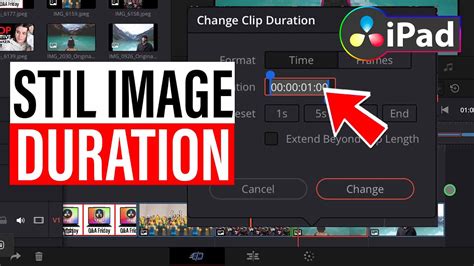 davinci resolve change image duration