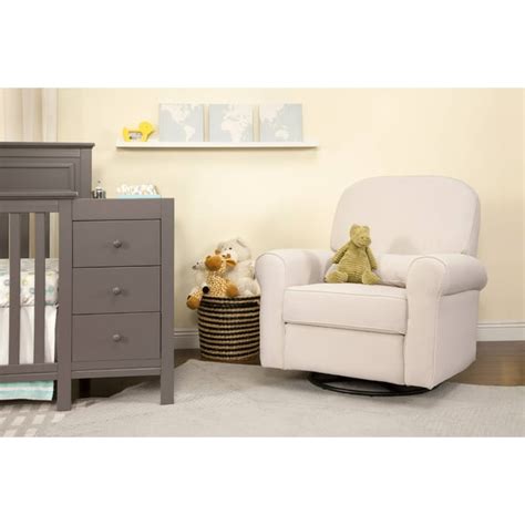 DaVinci Ruby Recliner and Glider, Dark Grey and Cream