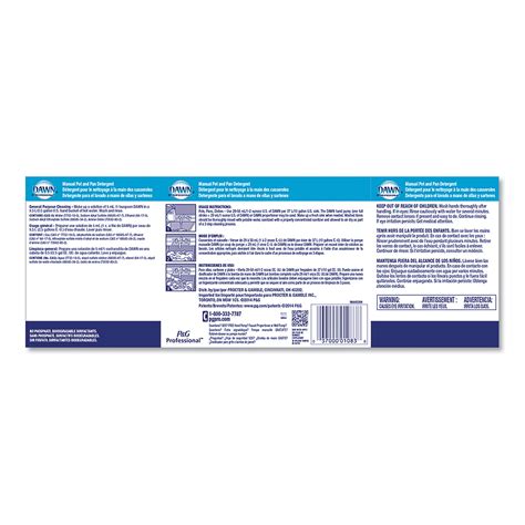 Dawn Dish Detergent Label