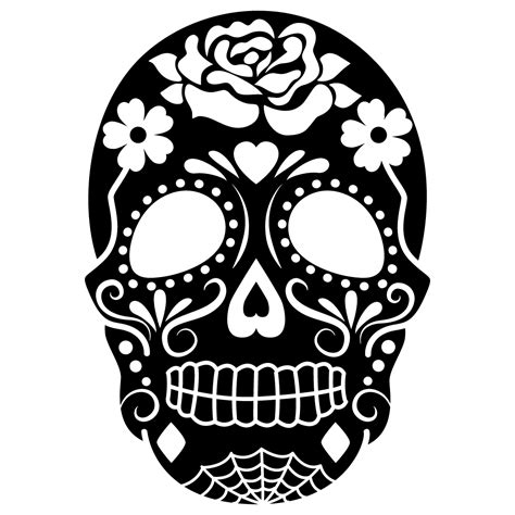 Vector Mexican Skull Patterns Old School Tattoo Style Sugar Skull