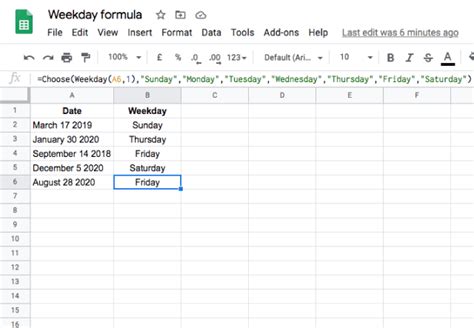 formulas How to show Day of Week in Order by Day of Week in Google