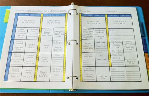 day book template for teachers