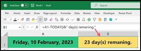 day count excel function