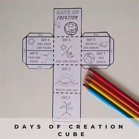 Day Of Creation Cube Printable