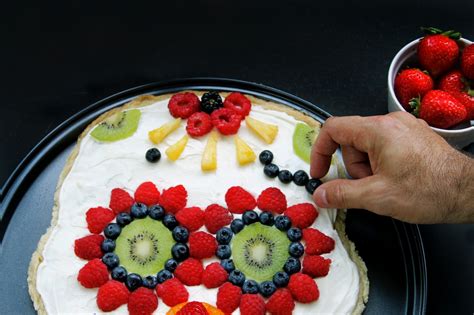 day of the dead fruit pizza