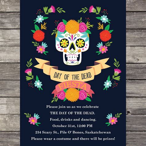 day of the dead invitations