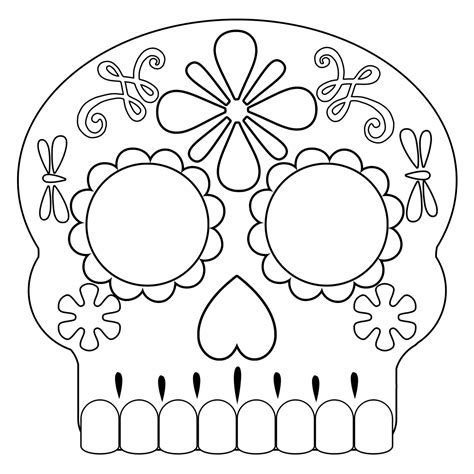 Day of the Dead Masks Sugar Skulls Free Printable Paper Trail Design