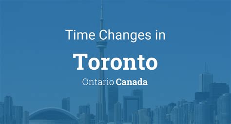 Daylight Saving Time Change Toronto