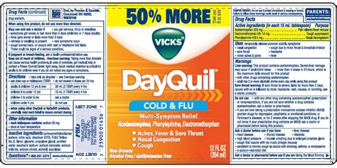 Dayquil Liquid Dosage