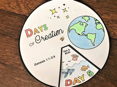 Days Of Creation Wheel Printable