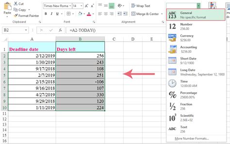 days until a date excel