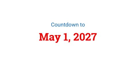 days until may 1 2027