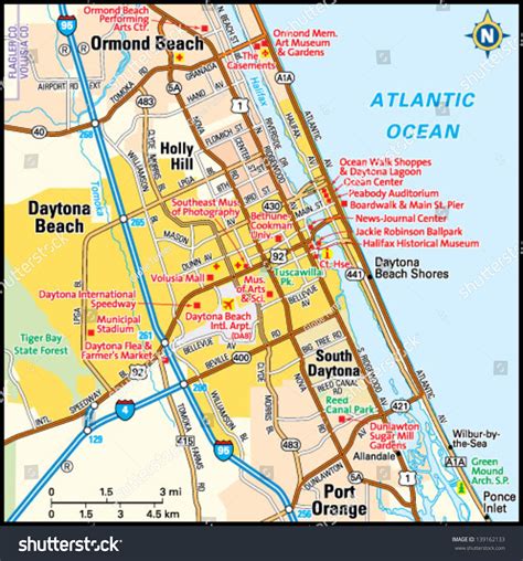 Daytona Beach Printable Map