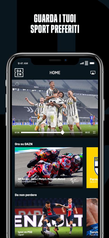 dazn diretta calcio e sport app