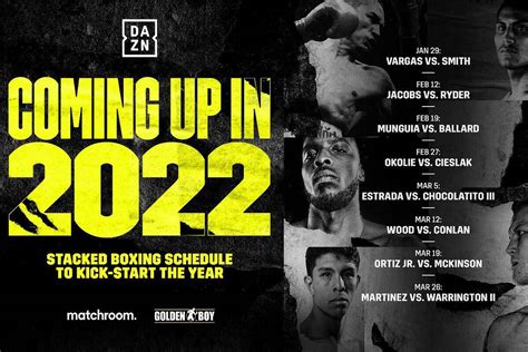 dazn fight schedule 2022