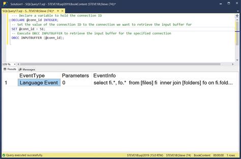 dbcc inputbuffer example