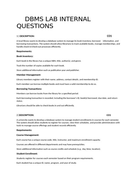 Dbms Lab Questions Pdf