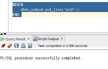 dbms_output put_line not working in pl sql developer