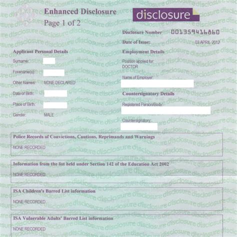 Dbs Disclosure Number